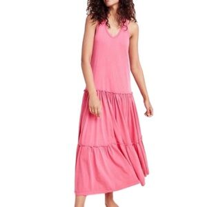 Anthropologie Sundry Tiered Racerback Midi dress